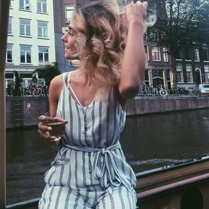 Dynamite button front jumpsuit